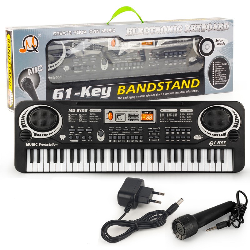 Bộ Đàn Organ 61 Phím Cho Bé - Đàn Piano Điện Tử Kèm Mic Cho Bé - Hàng chính hãng bảo hành 6 Tháng