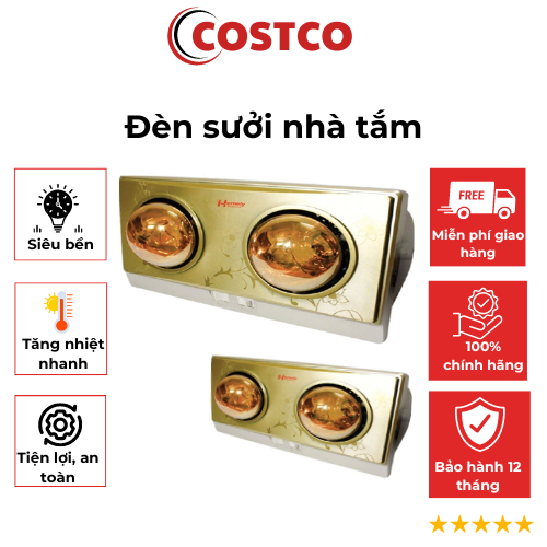 Đèn sưởi nhà tắm, máy sưởi phòng tắm hồng ngoại Chefman 3 bóng