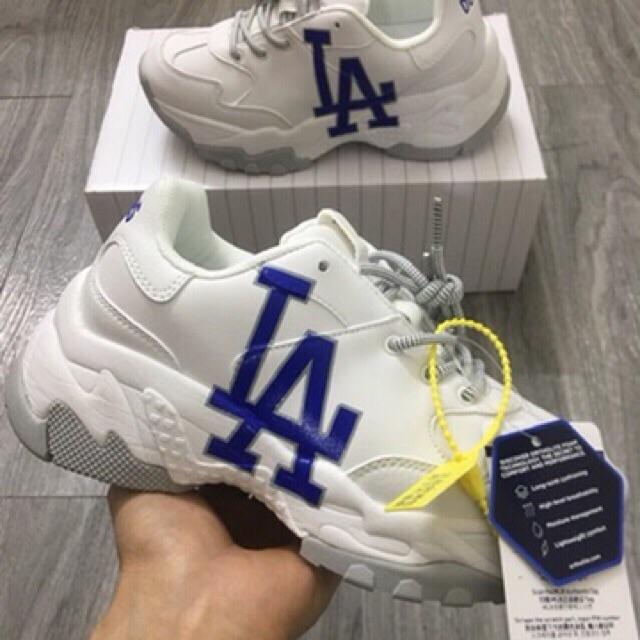 [SẴN HÀNG-TẶNG HỘP] Giày thể thao nam nữ MLB TRẮNG CHỮ LA