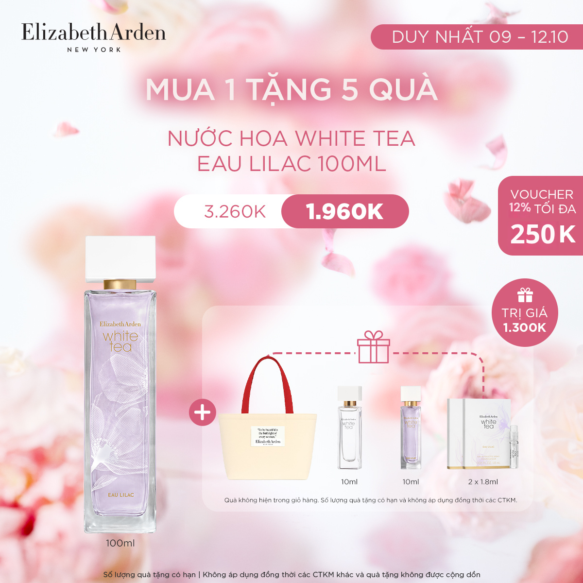 Nước hoa Nữ Elizabeth Arden White Tea Eau Lilac EDT 100ml