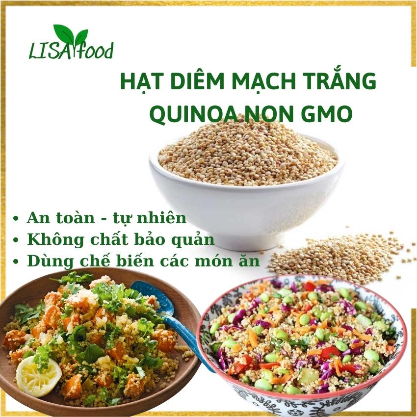 Hạt diêm mạch Quinoa Organic trăng hữu cơ 500gr Lisa2food DM001