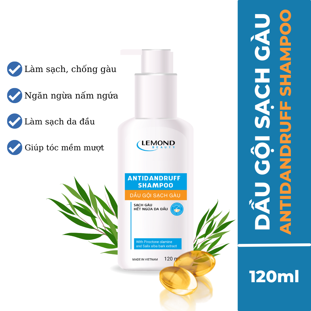 Dầu Gội Sạch Gàu LEMOND AntiDandruff Shampoo Sạch Gàu, Giảm Nấm Ngứa