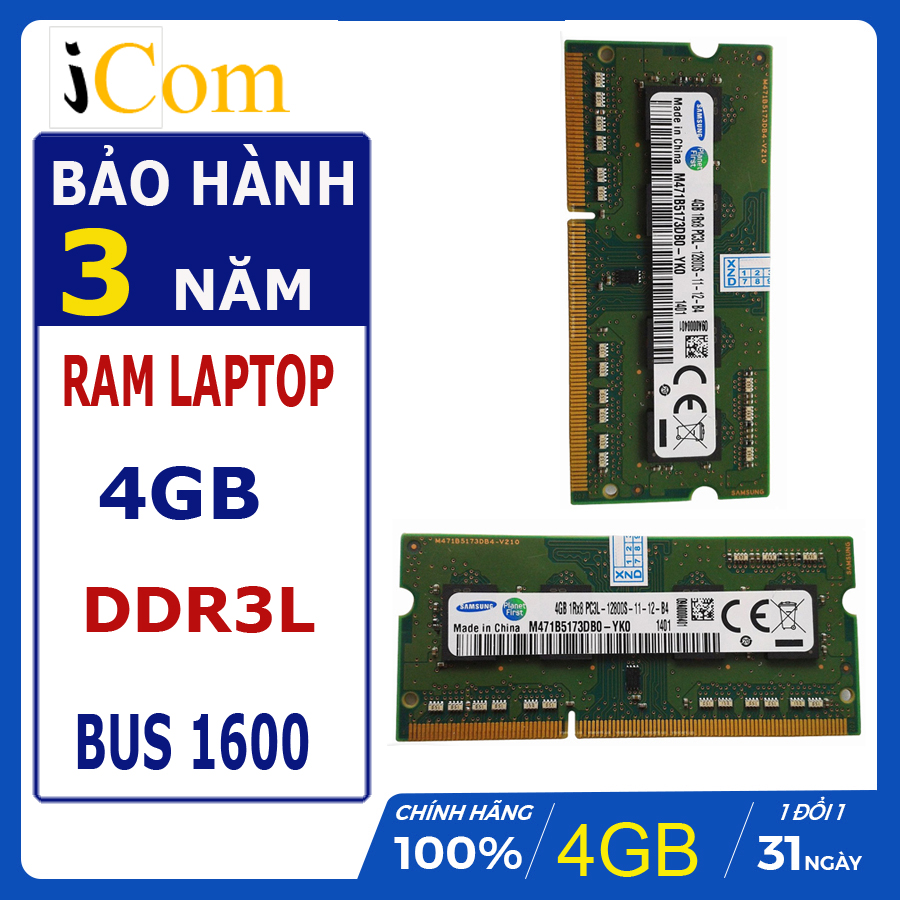 Ram laptop ddr3l 4gb bus 1600