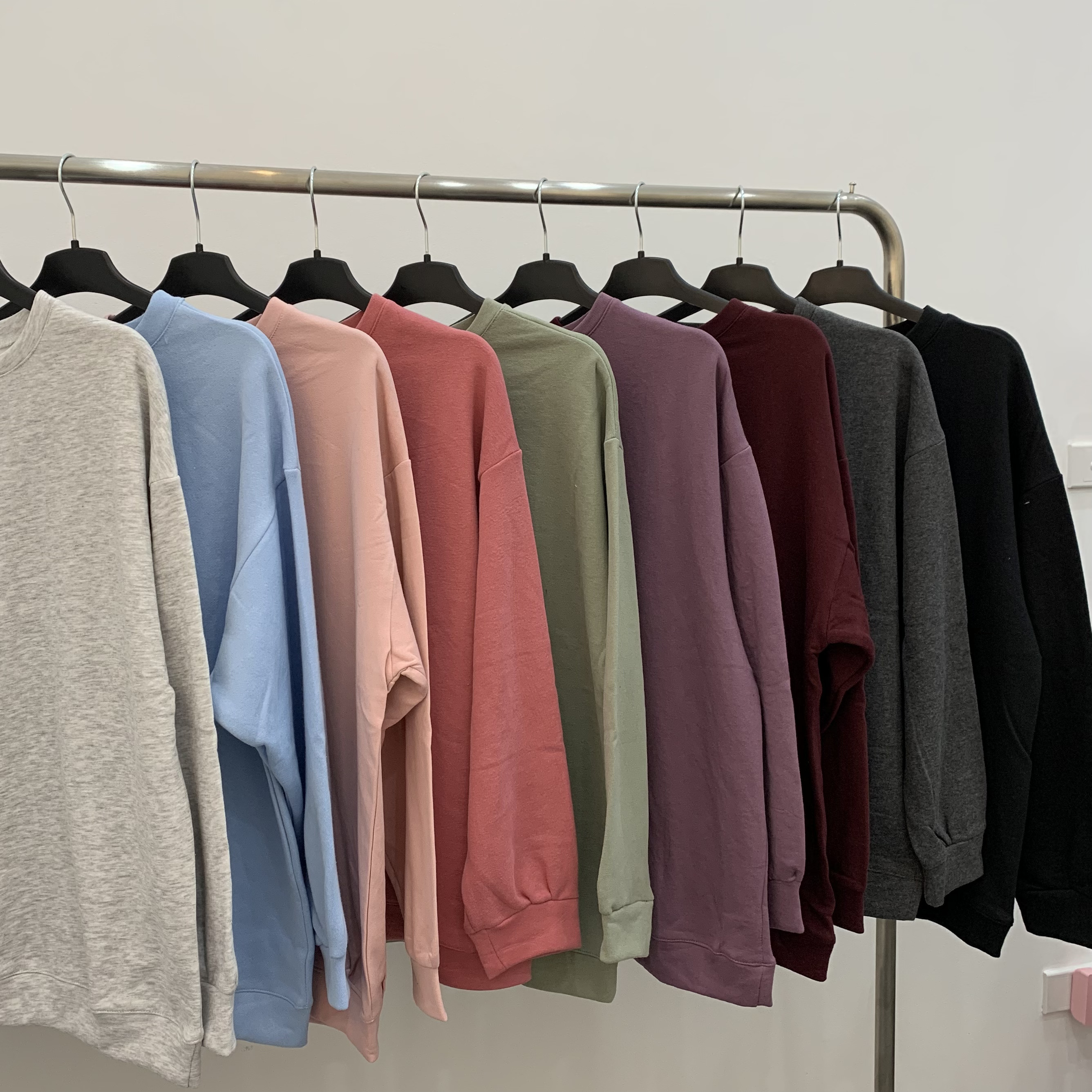 Áo nỉ trơn - basic sweater 2021