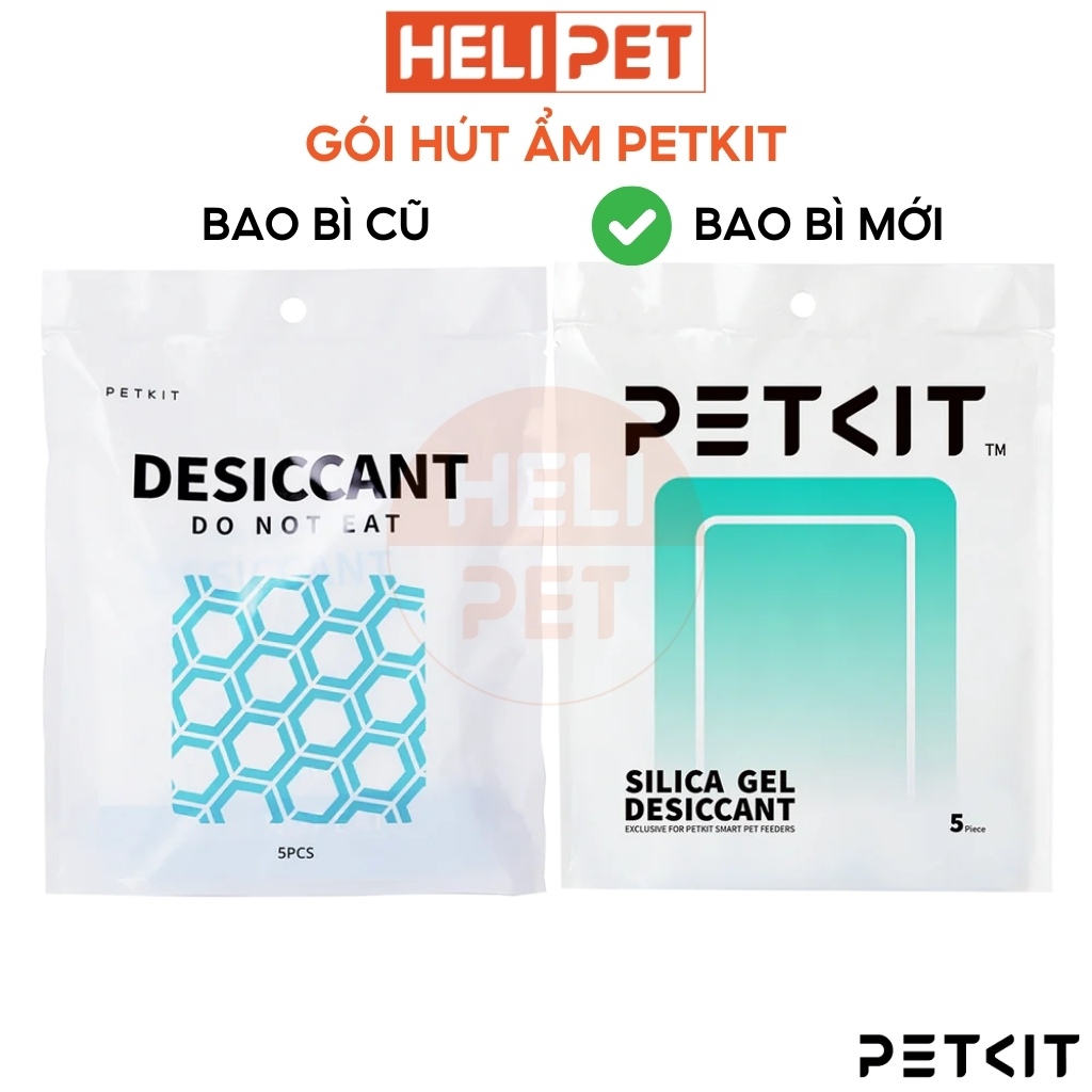 Combo 5 Gói Hút Ẩm Dùng Cho Máy Nhả Hạt, Máy Cho Chó Mèo Ăn Tự Động Petkit HeliPet