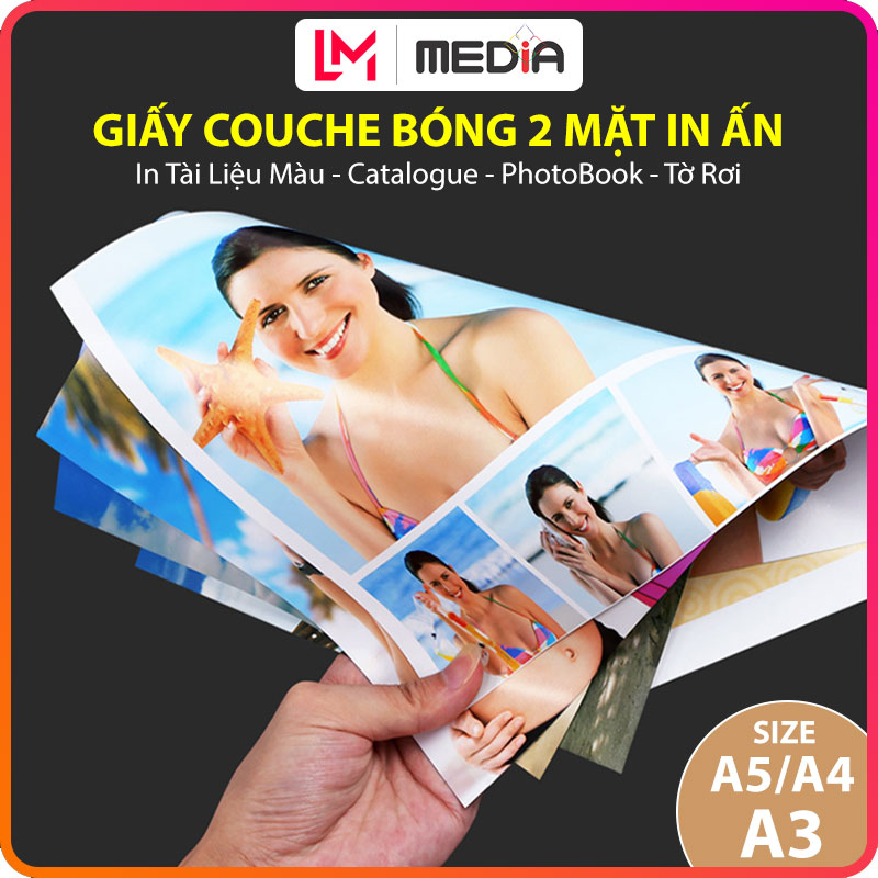 Media Inkjet Couche Paper, A3 A4 A5 Double Sided Paper for All Inkjet