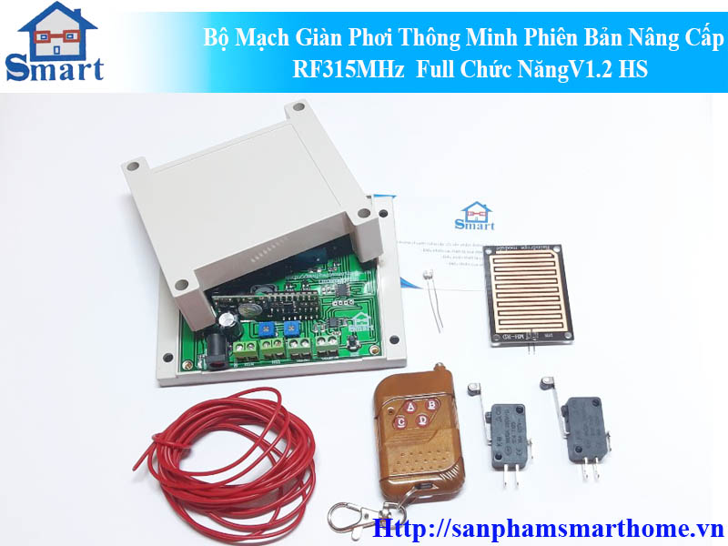 Bộ Mạch Giàn Phơi Thông Minh Phiên Bản Nâng Cấp RF315MHz V1.2