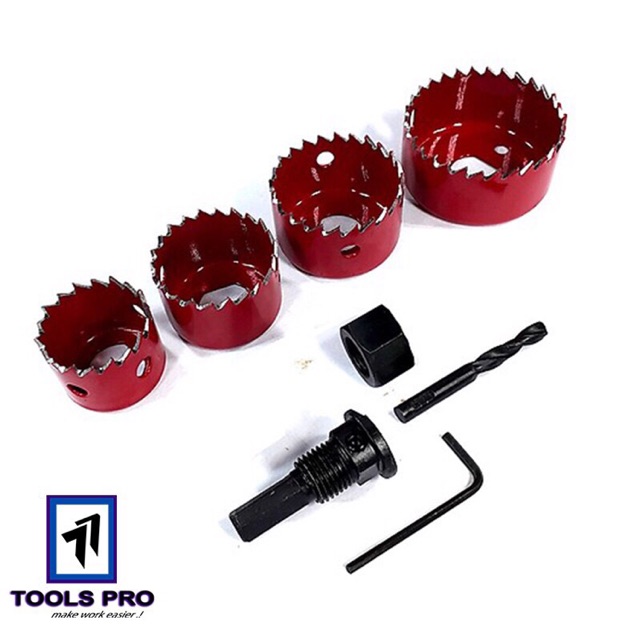 Bộ mũi khoan khoét lỗ gỗ thạch cao 6 chi tiết hàng tốt