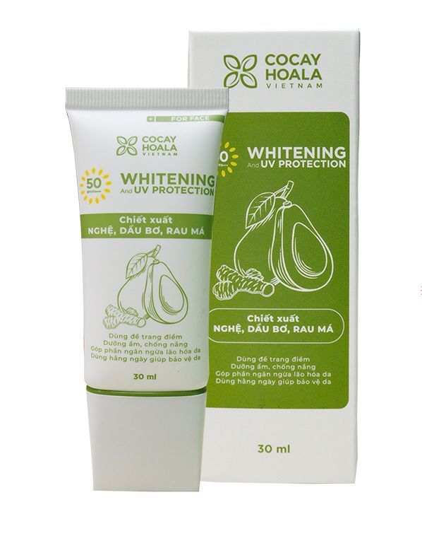 Kem Bơ Nghệ Cocayhoala- kem trang điểm chống nắng, kiềm dầu, chống thấm nước, nâng tông da SPF50+ PA+++ 30ml