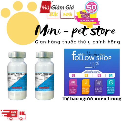[combo 10 lọ / 1 g bột pha tiêm, kháng sinh - thuốc thú y navetco