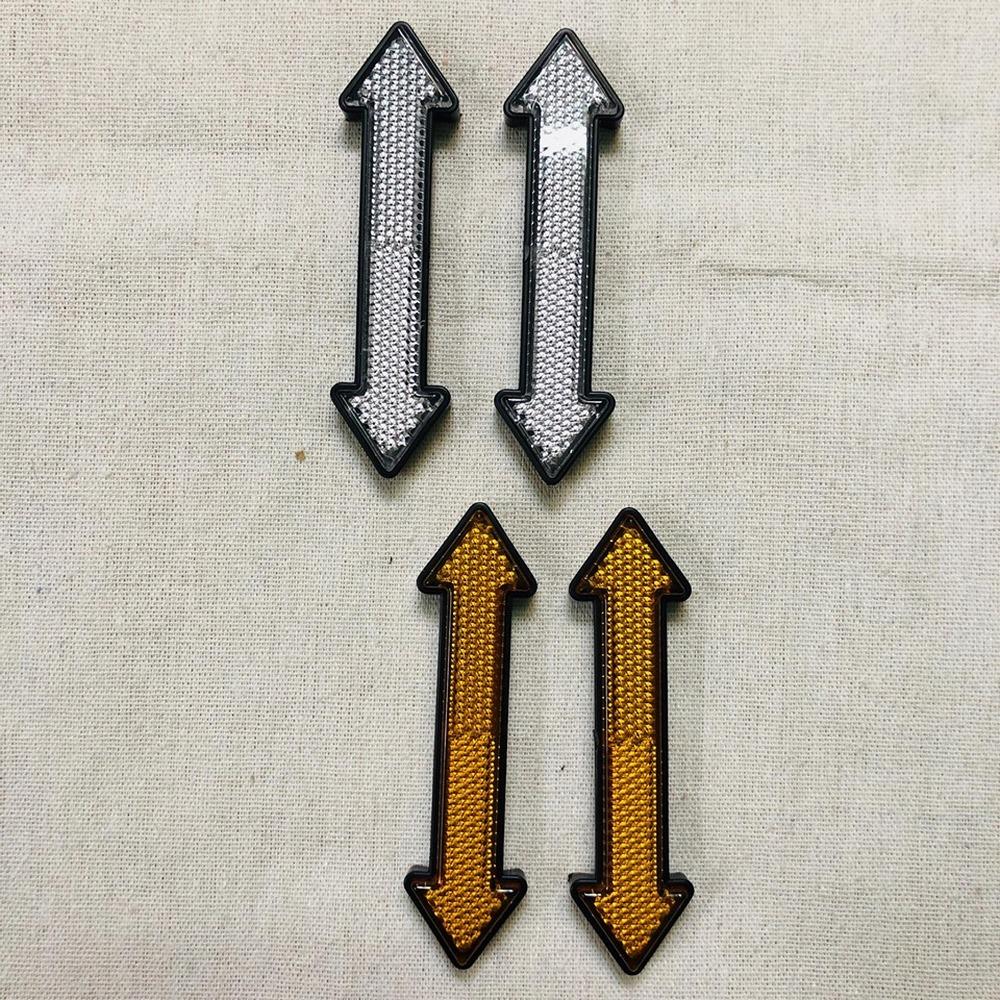 [MŨI TÊN 2 ĐẦU PHẢN QUANG] MẮT MÉO PHẢN QUANG HÌNH MŨI TÊN  DÁN XE MÁY SIÊU DÍNH SIÊU PHẢN QUANG (2 TEM MÀU BẠC)