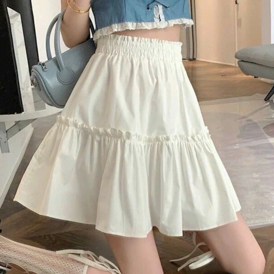 Chân váy ngắn voan 2 tầng có lót trong dưới 60kg