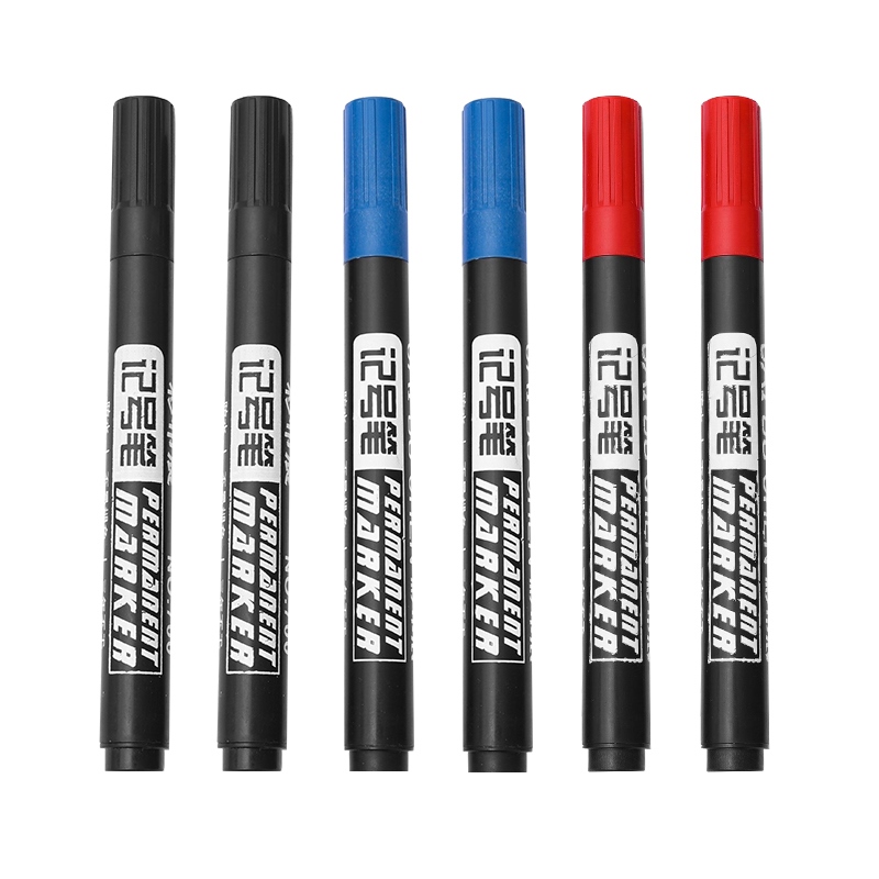 【CC】▤  6Pcs Permanent Paint Oily Black Red for Tyre Markers Drying Stationery Supply