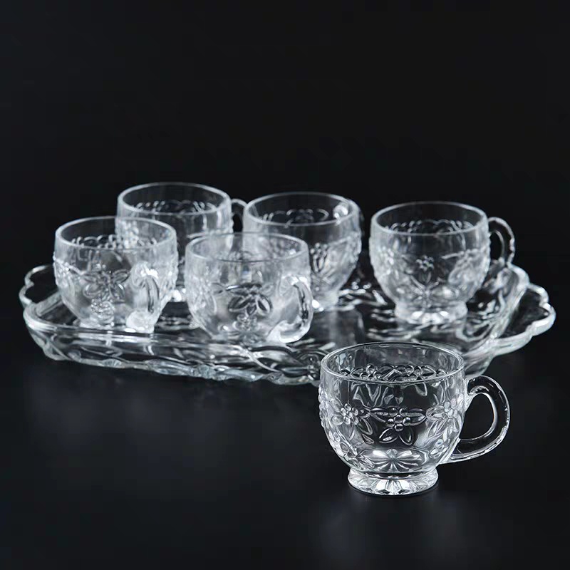 Ly thủy tinh - bộ 6 ly thủy tinh có quai cầm hàng cao cấp 231ha-bmzb85