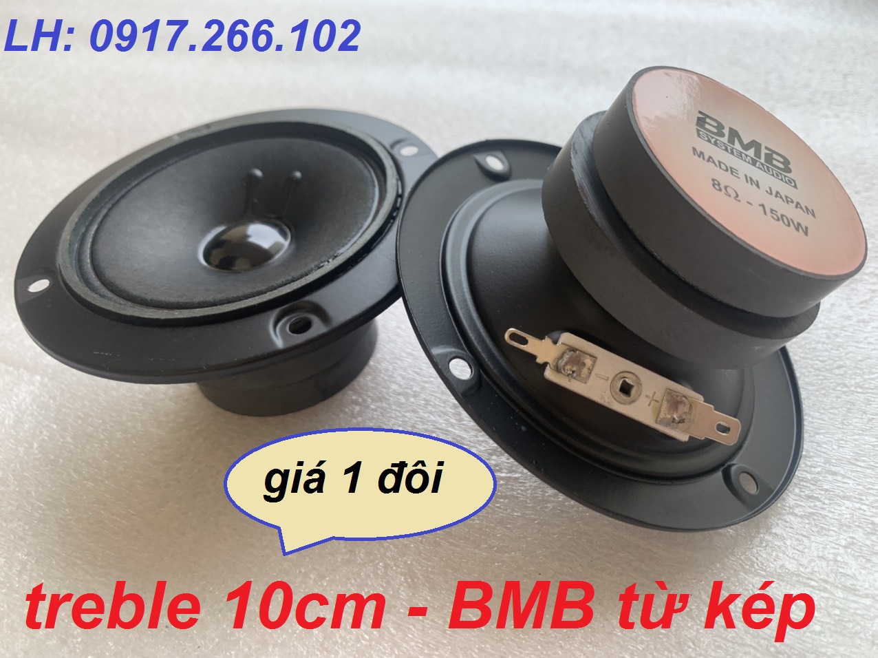 Bộ 2 chiếc loa trép giấy 10cm bmb cao cấp - giá 1 đôi