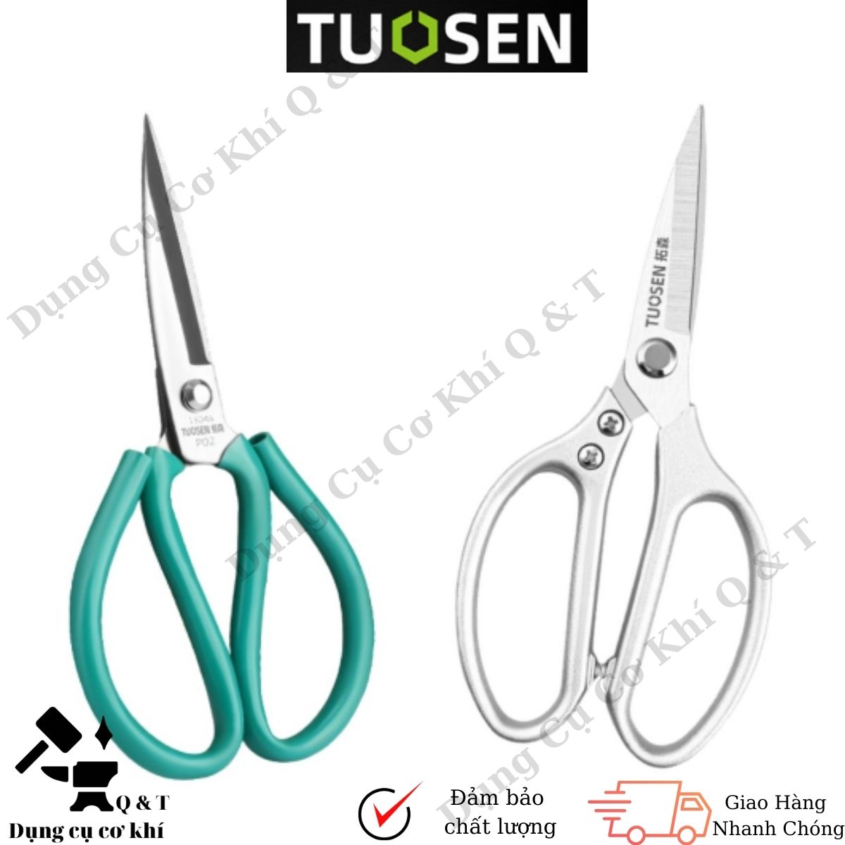 Kéo cắt đa năng ,Kéo cắt gà cắt vải siêu sắc chính hãng TOUSEN chất liệu thép Cacbon
