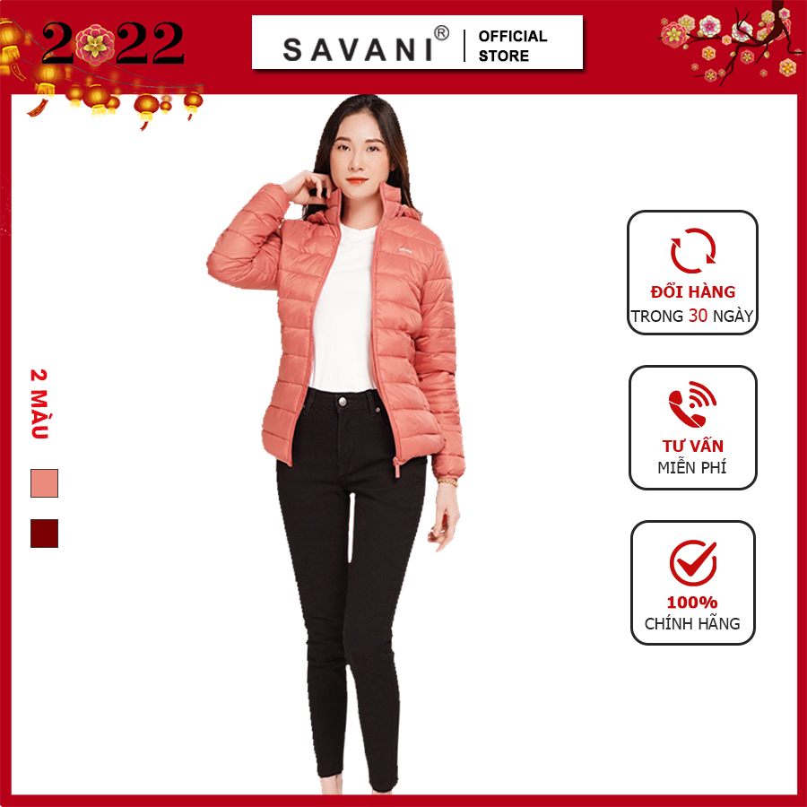 Áo phao nữ siêu nhẹ dáng ngắn SAVANI hàng thiết kế cao cấp JKW100