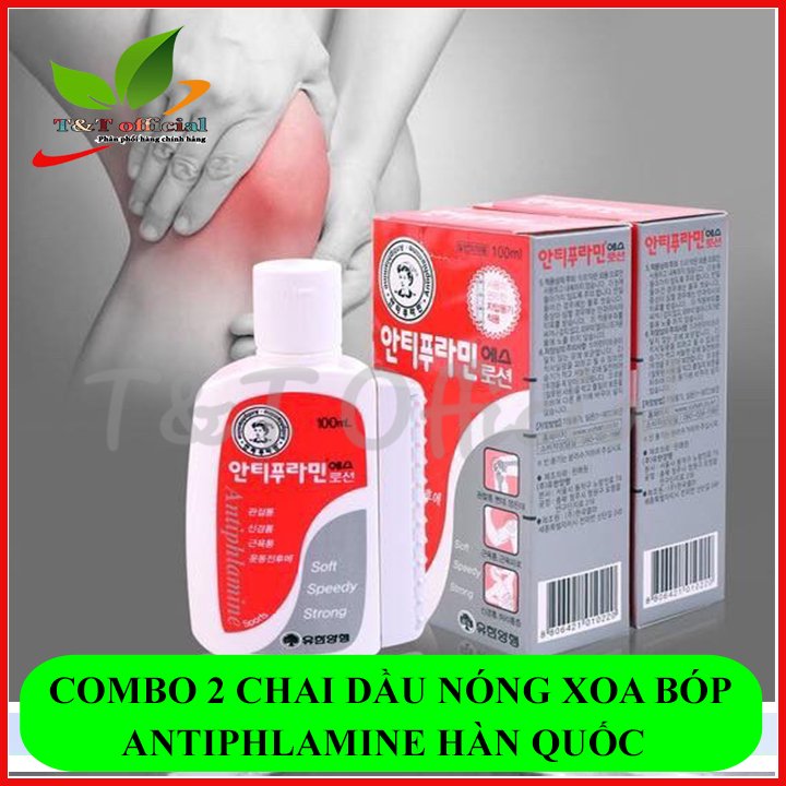 Combo 2 dầu nóng hàn quốc antiphlamines - xoa bóp nhức mỏi - 100ml