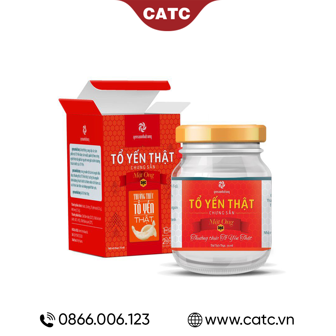 Tổ yến thật chưng sẵn mật ong, lọ 70ml | yến sào khánh hòa