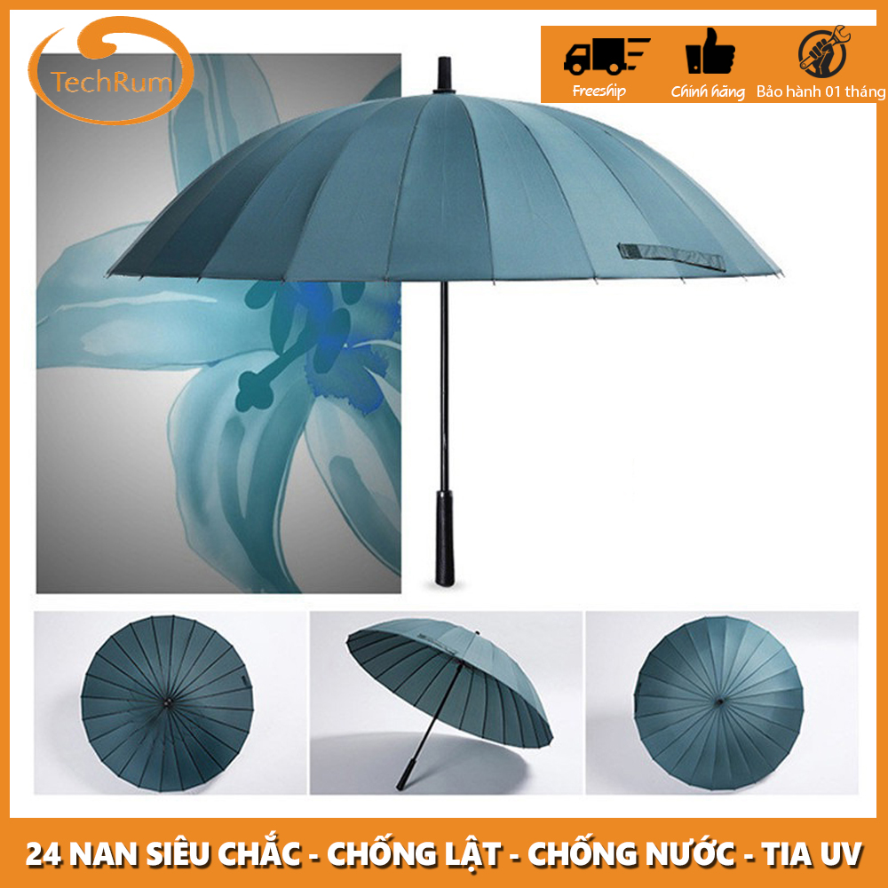 Dù cầm tay, dù xịn, ô dù 24 nan loại dày thiết kế 24 nan cỡ lớn che nắng mưa, chống tia uv. ô siêu to 24 nan kép cao cấp