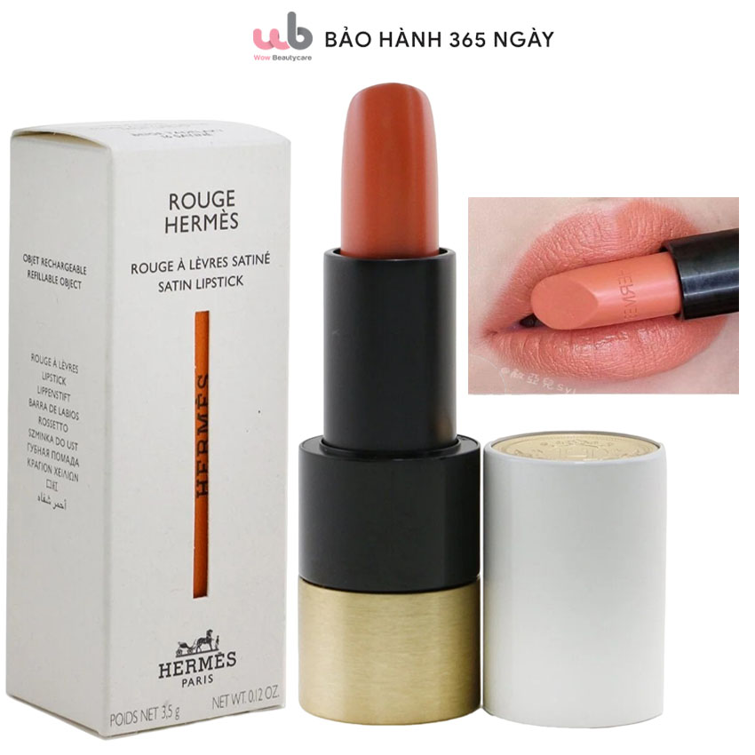 Son Hermes 16 màu cam đất cá tính,Beige Tadelakt,Màu son dễ đánh,mùi hương nhẹ nhàng,Tặng kèm quà xịn sò.