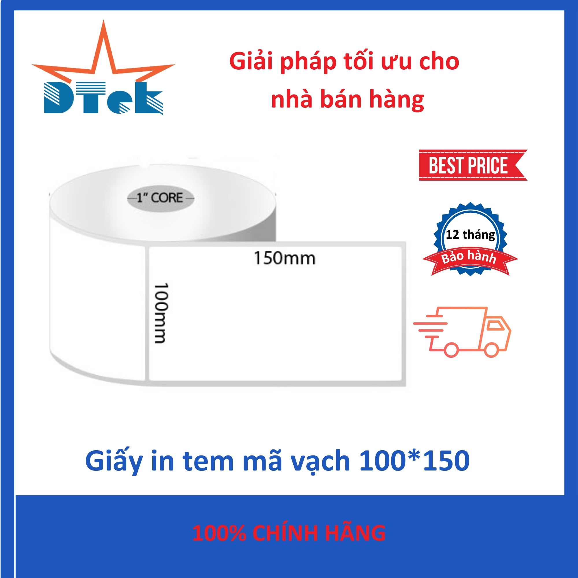 Giấy in tem khổ A6, giấy in tem A6 chính hãng Fason | Dtek