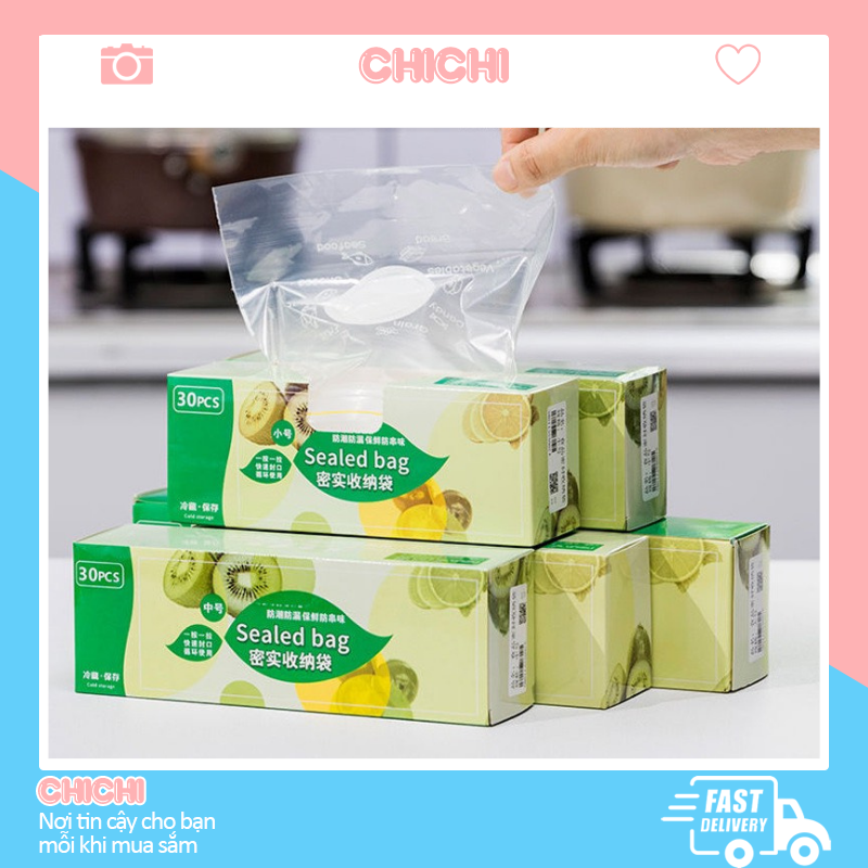 Túi zip đựng thực phẩm tái sử dụng trong suốt ChiChi TZ02
