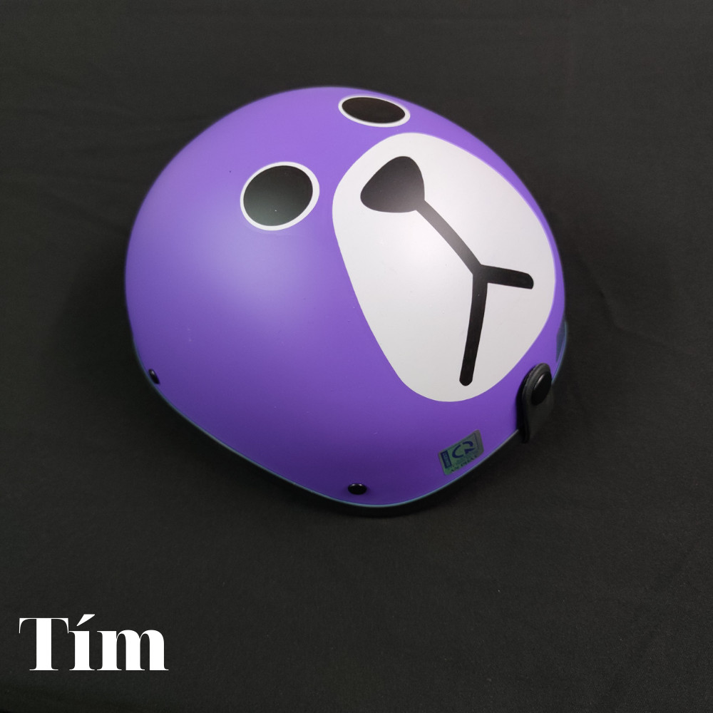 Mũ bảo hiểm nửa đầu in hình Gấu Brown nhiều màu cute,mũ bảo hiểm thời trang có kèm kính