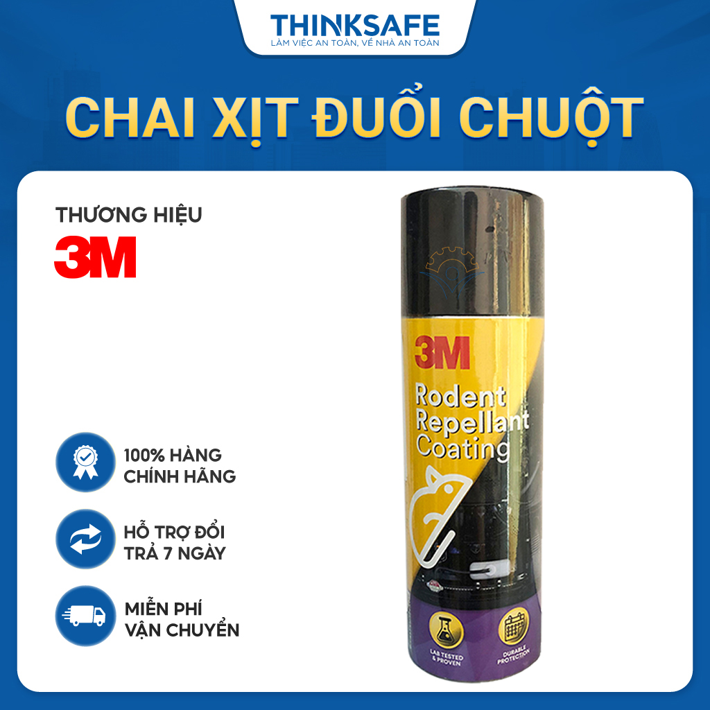 Chai xịt chống chuột 3M Rodent Repellant Coating - Bình xịt đuổi chuột khỏi động cơ xe 250g - Bảo hộ Thinksafe