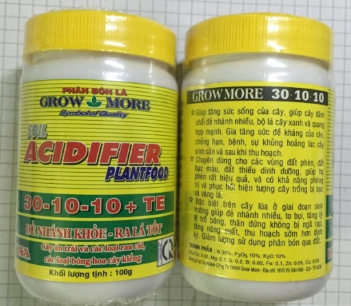 Grow more npk 30-10-10+te 100gram phân bón lá hoa kỳ hãng growmore