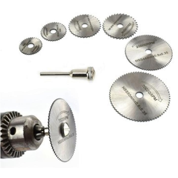 Bộ 6 lưỡi cưa mini HSS gắn máy khoan mài đa năng