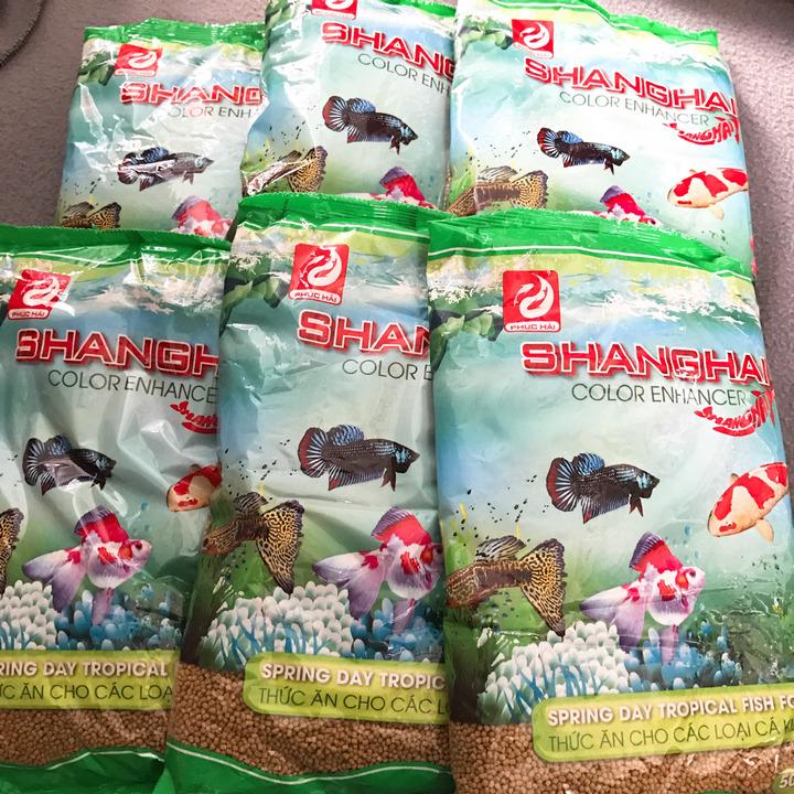 5 Gói Thức Ăn Cá ShangHai Viên Nhỏ 1Ly 500g, Cám Cá Cảnh, Giúp Cá Cảm Giác Đớp Mồi, Mau Ăn, Chóng Lớn