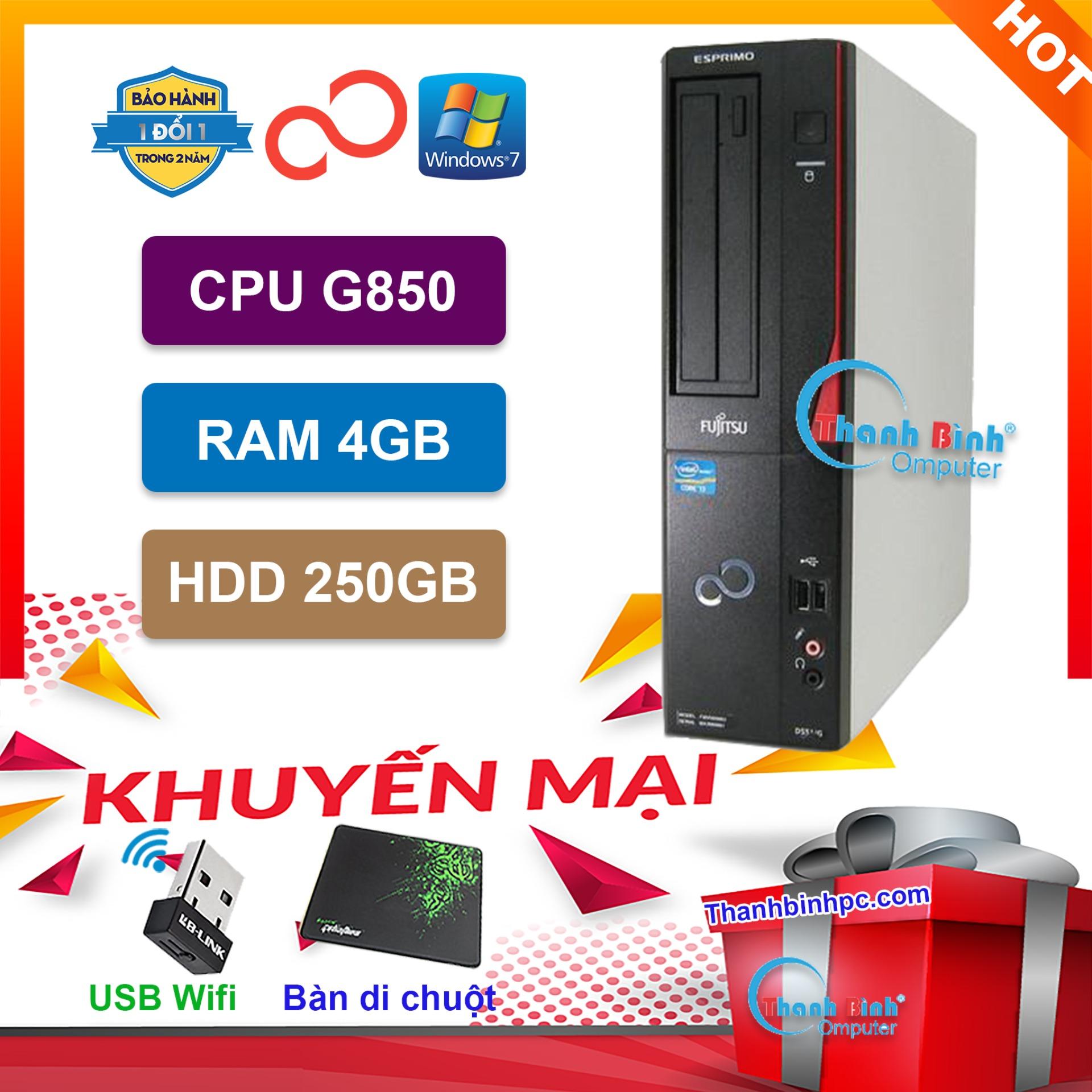 Máy tính đồng bộ ( G850 - RAM 4GB - HDD 250G ) Tặng USB Wifi ,Bàn di chuột - Bảo Hành 24 Tháng