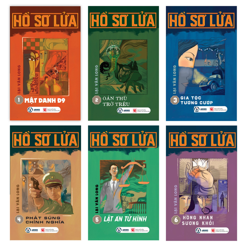 Sách - tiểu thuyết - combo 6 cuốn hồ sơ lửa - sbooks