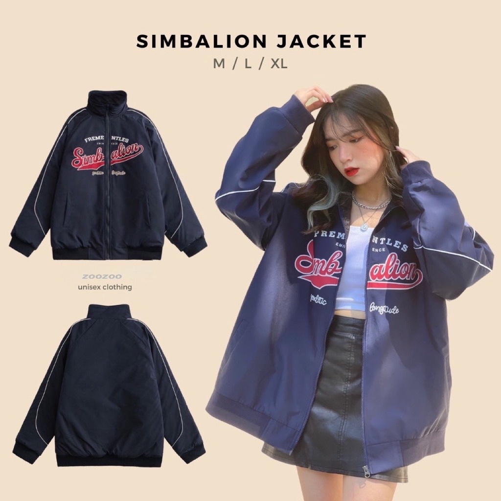 Áo khoác simbalion jacket dù 2 lớp unisex nam nữ zozo