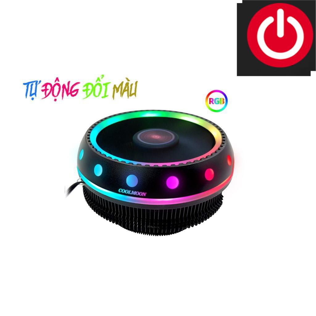 Quạt tản nhiệt, fan cpu coolmoon ufo x led rgb-tự động đổi màu và hiệu ứng