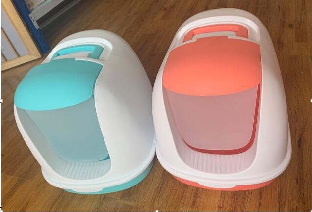 NHÀ VỆ SINH ĐỰNG CÁT MÈO CHÓ THÚ CƯNG HÌNH TRỨNG TẶNG KÈM XẺNG CHỐNG VI KHUẨN, KHỬ MÙI