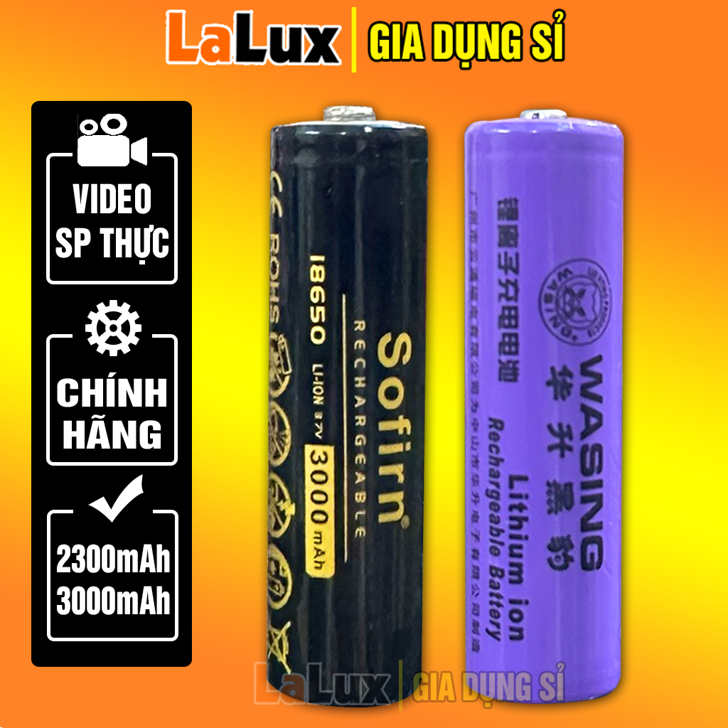 Pin sạc 18650 chính hãng wasing/sofirn 3.7v 2300mah - pin 18650 3.7v sofirn loại rẻ lalux