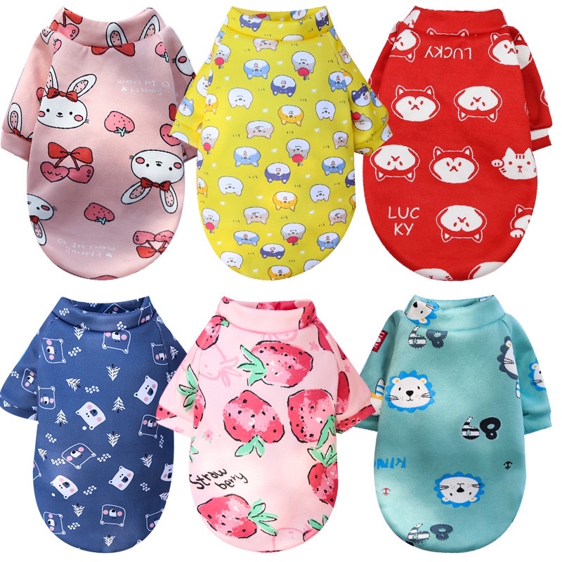 Áo giữ ấm cho chó mèo chất nỉ mềm mịn