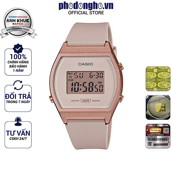 Đồng hồ nữ dây nhựa Casio Anh Khuê LW-204-4ADF