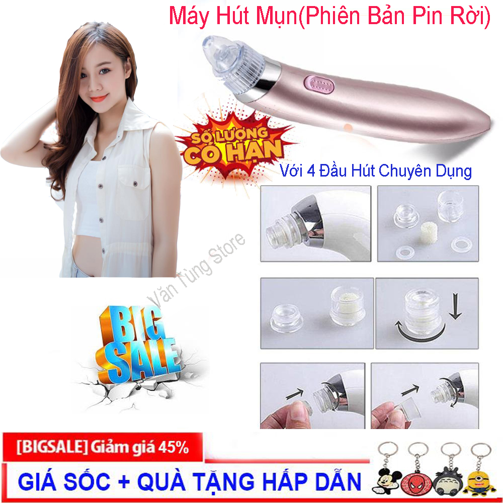 (Xả Kho Gía Gốc ) Máy Hút Mụn Dùng Pin Rời cơ động Dễ Dàng Đánh Bay Mụn Đầu Đen Bụi Bẩn Bảo Vệ Và Cải Thiện Làn Da Động Cơ Êm Ái An Toàn Cho Lỗ Chân Lông - Tặng kèm móc khóa silicon