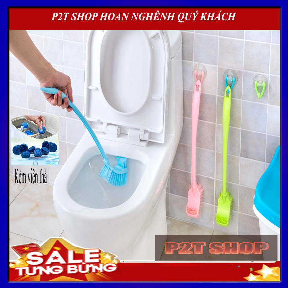 Chổi cọ toilet 2 đầu, chổi cọ vệ sinh hai đầu, chổi nhà tắm, chổi nhà vệ sinh cọ rửa toilet bồn cầu tiện lợi