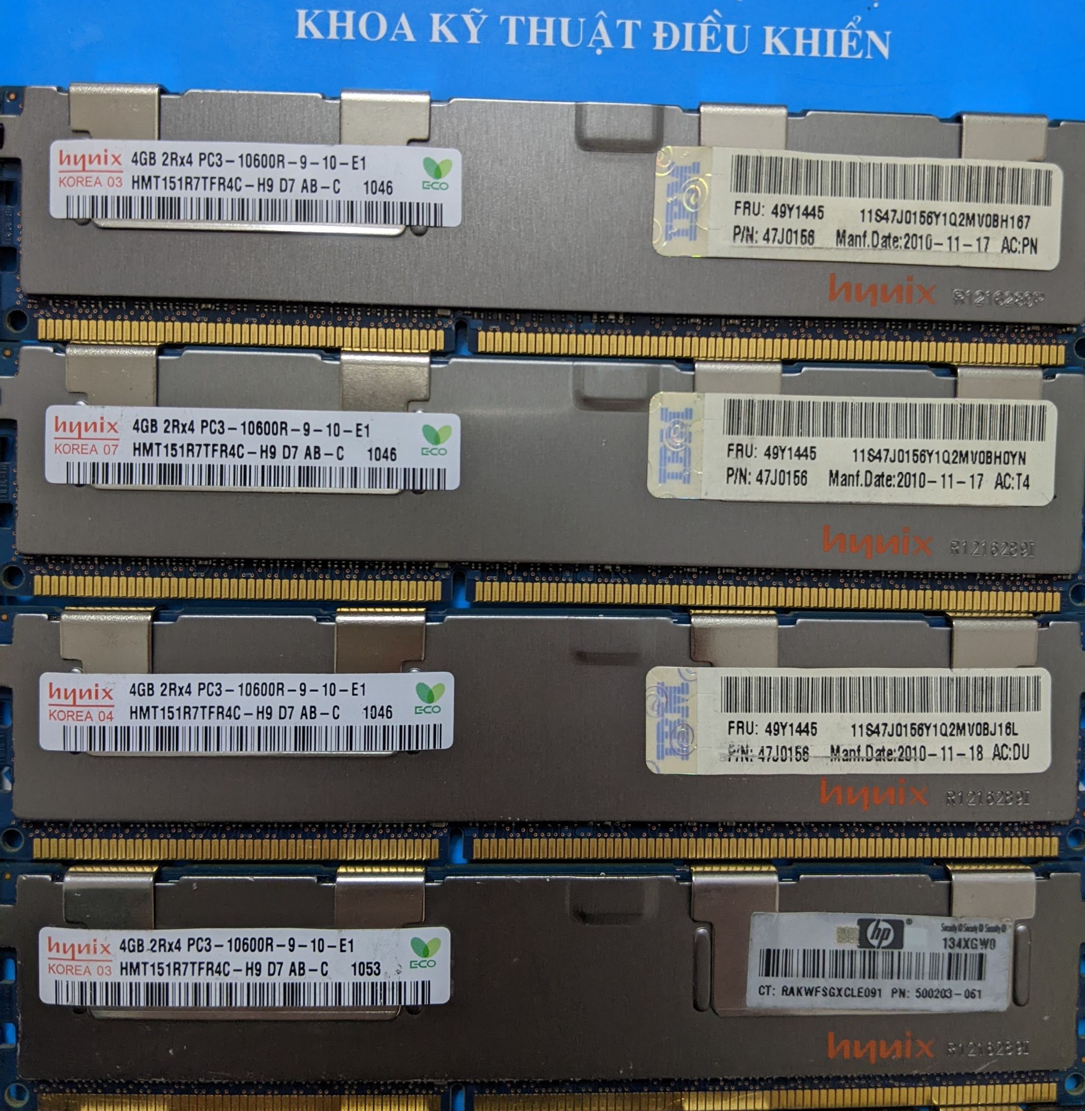 Ram server ddr3 4gb ecc reg bus 1333 có tản, tháo máy server, máy trạm chính hãng