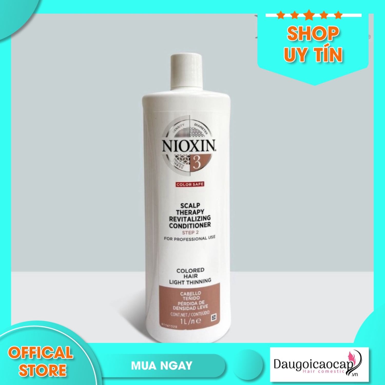 🍂🍂 Dầu Xả Nioxin 3 Dành Cho Tóc Nhuộm, Thưa Mỏng Và Rụng Nhẹ Scalp Conditioner Colored Hair