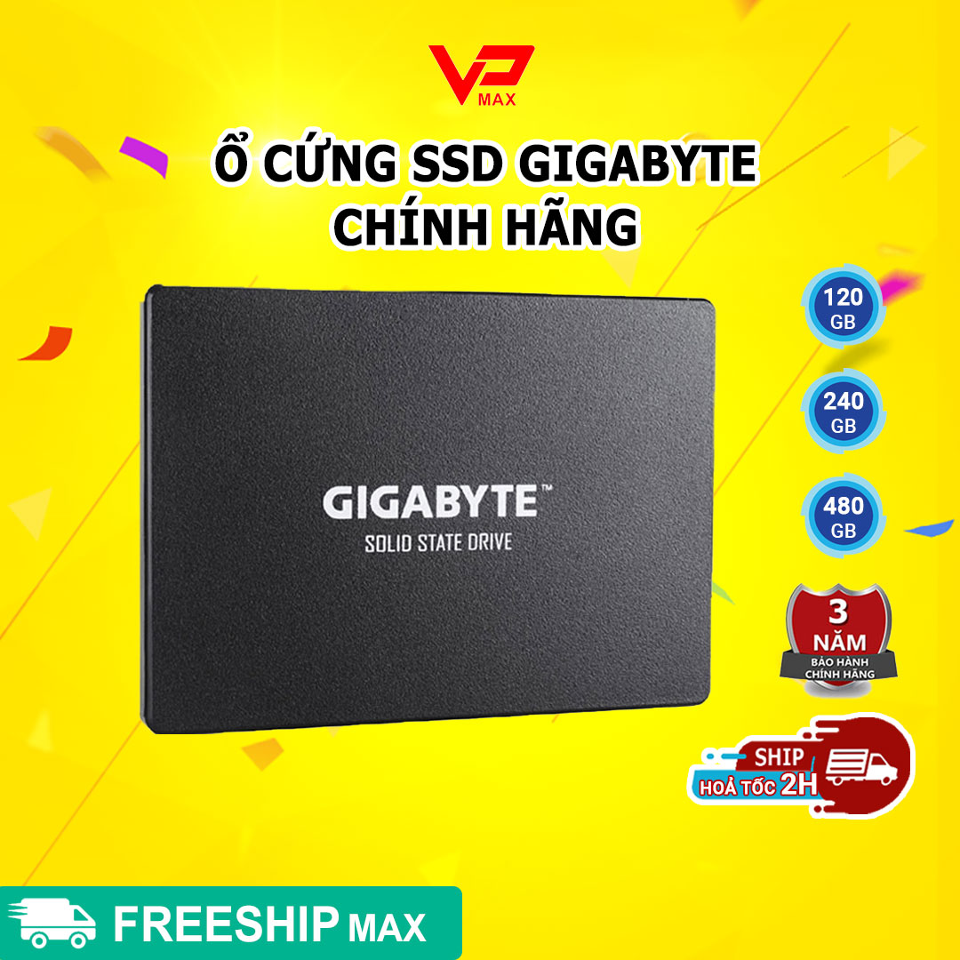 Ổ cứng ssd 120gb 240gb 480gb gigabyte sata 3.0 bảo hành 3 năm dùng cho laptop pc - vpmax - ssd 120gb laptop, ssd 240gb, ổ ssd