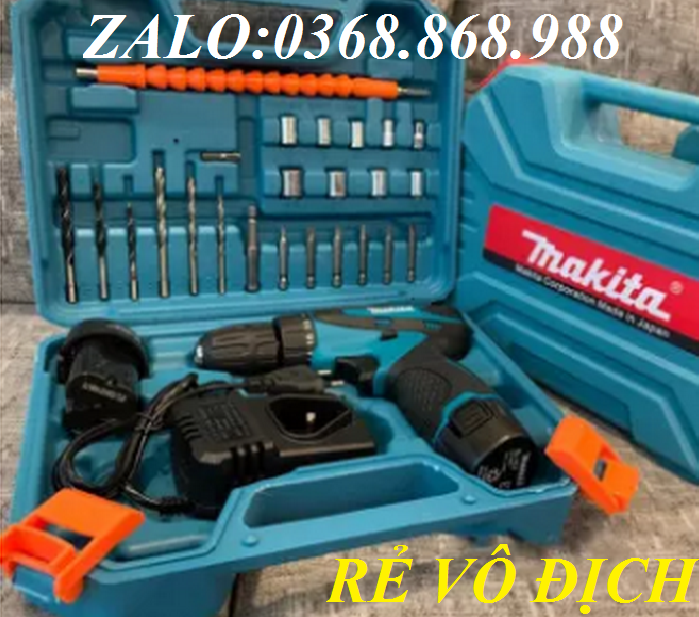 Máy khoan pin Makita 12V, Khoan cầm tay bắt vít 27 chi tiết