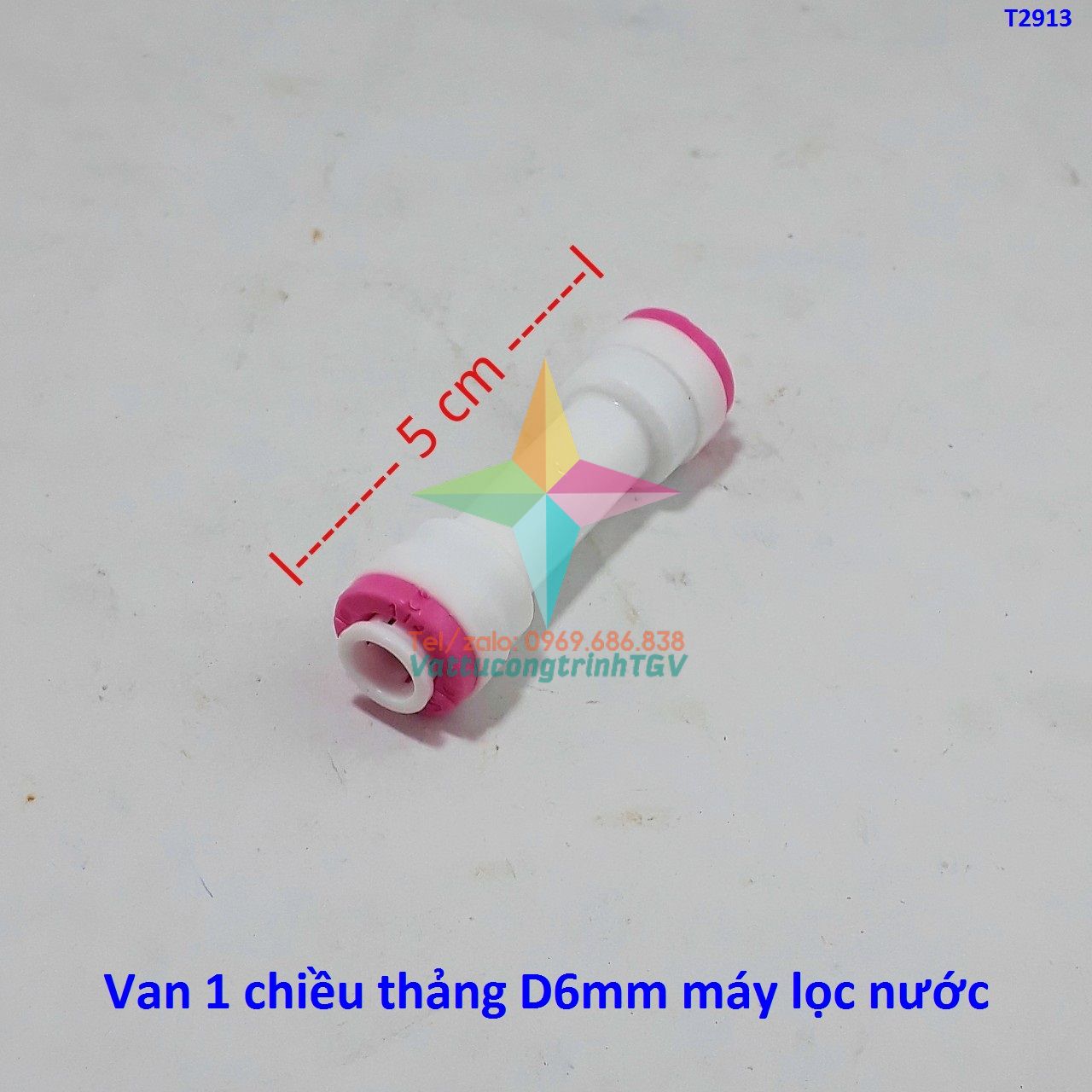 Van 1 chiều thẳng ống 6mm dùng cho máy lọc nước RO