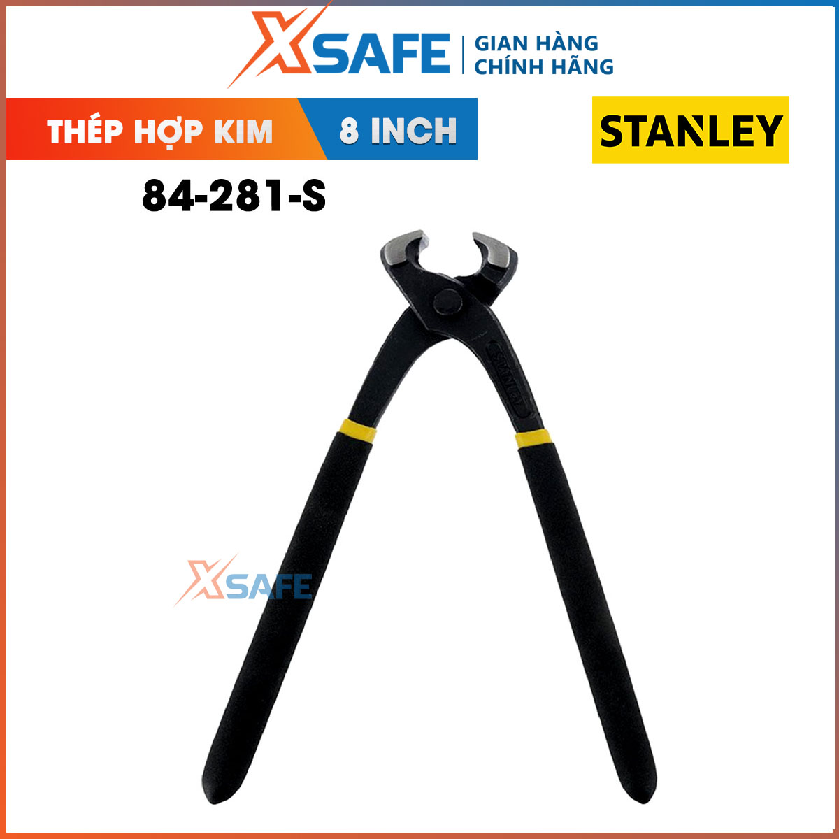 Kềm càng cua STANLEY gia công từ thép cứng bền bỉ Kềm Stanley kiểu dáng nhỏ gọn và linh hoạt, cán cầm bọc nhựa êm ái chắc chắn, chịu lực và chịu nhiệt tốt