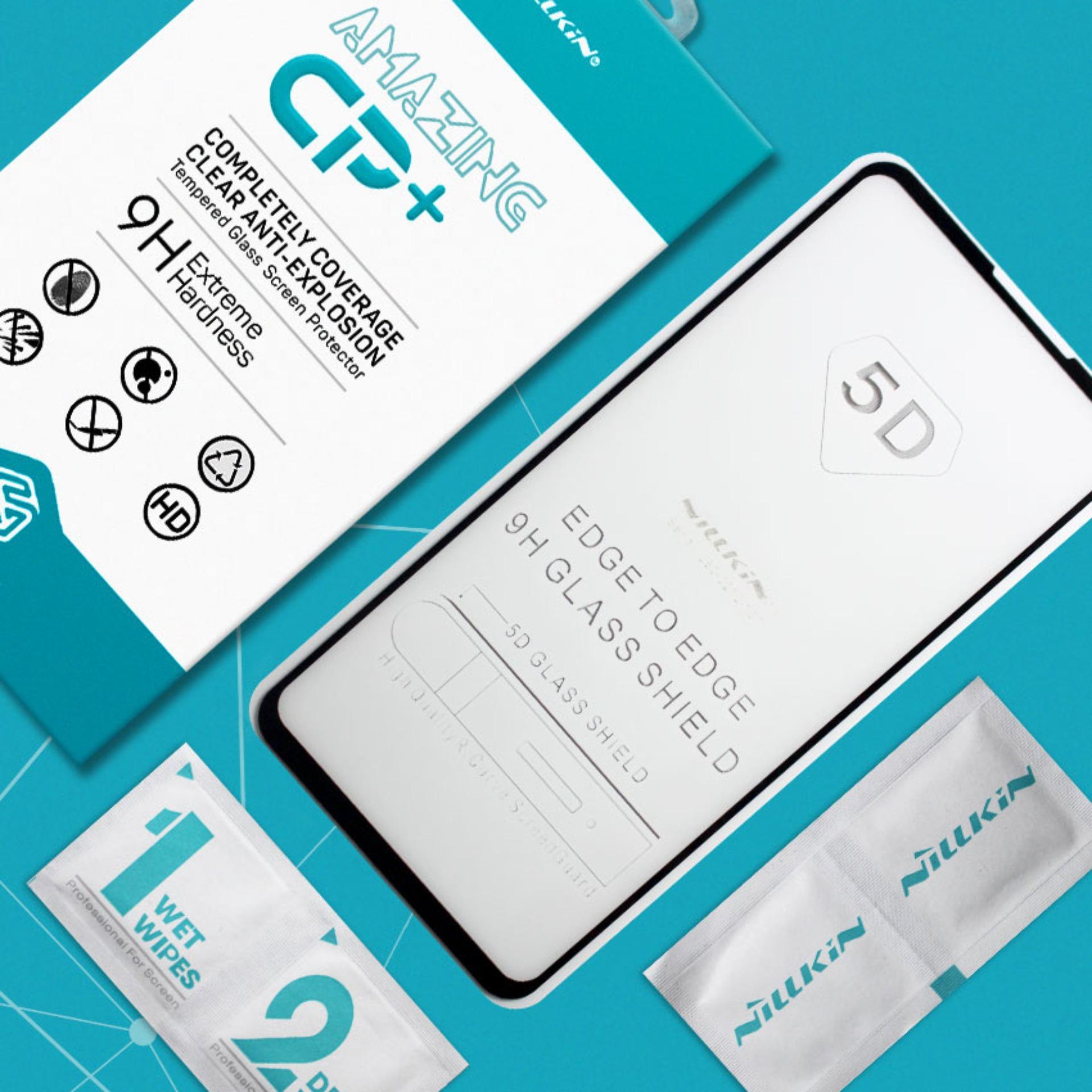 Miếng dán kính cường lực cho Samsung Galaxy A8S Full hiệu Nillkin (Đen)