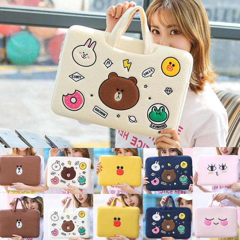 Túi chống sốc Laptop Macbook Gấu Brown Korea 2019